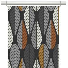 Blader svart-orange panelgardiner