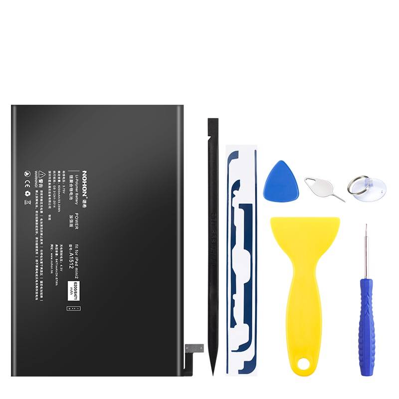 Nohon batteri för apple ipad mini 2 3 a1489 a1490 a1491 a1599 mini 2 mini 3 6471 mah ersättning litium polymer batteri gratis verktyg