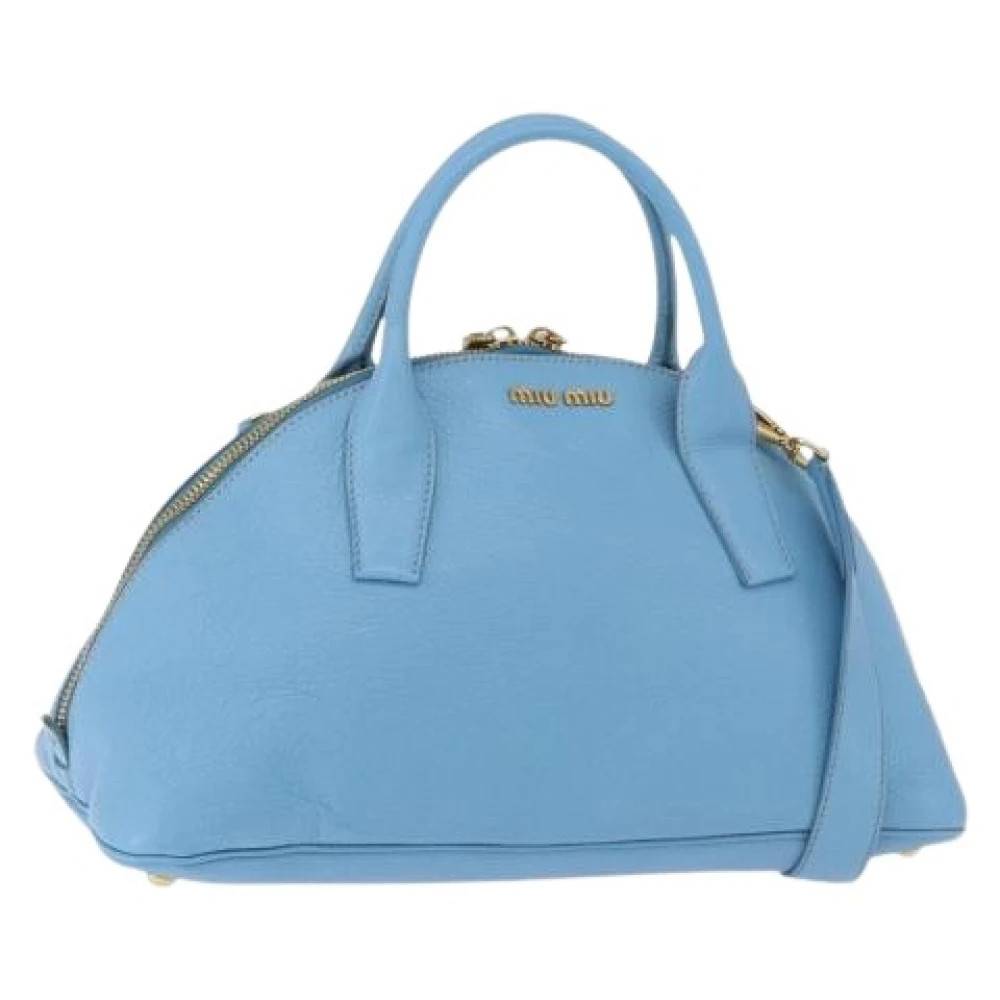 Miu Miu Pre-owned Pre-owned Hand Bag - Vintage - Dame - Blå - ONE SIZE - Uld