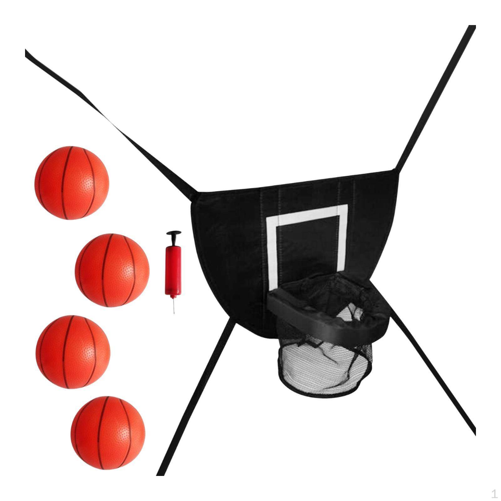 Studsmatta Korgkorg med Pump och 3 Minis för Barn Stadigt Mål black