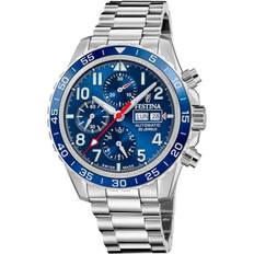 Festina Swiss Made Valjoux F20055/3 - Herr - 46 mm - Automatiskt - Safirglas - Blue (22 mm)