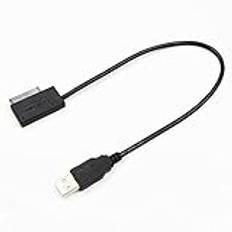 MABSSI 35CM USB Adapter PC 6P+7P CD DVD Rom SATA Till USB 2.0 Converter Slimline Sata 13 Pin Drive Kabel för PC Laptop Notebook