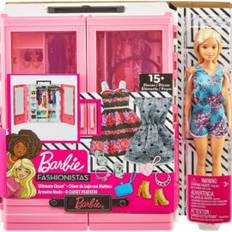 Barbie Fashionistas Docka + Garderob med 15 Tillbehör