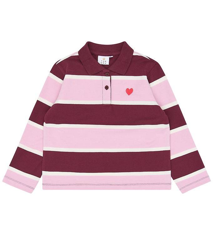 The New Polo - TnVidette - Burgundy Striped - The New - 3-4 år (98-104) - Polo