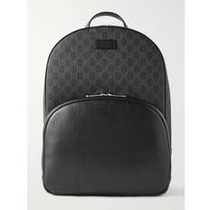 Gucci - Logo-Appliquèd Monogrammed Supreme Coated-Canvas and Leather Backpack - Men - Black