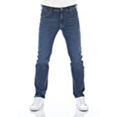 Lee Herrjeans Daren Zip Fly, regular fit, raka byxor/jeans av bomull/denim, stretchiga, blå, svart och grå, storlek W30, W31, W32, W33, W34, W36, W38, W40, W42 och W44, 36W x 36L