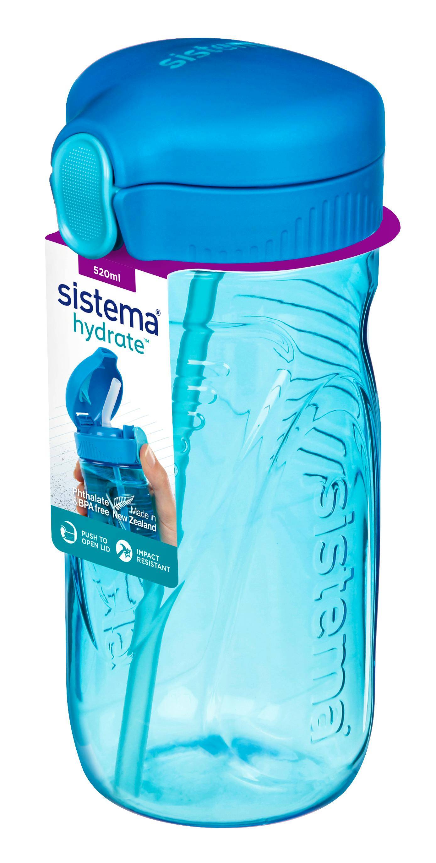 Sistema Tritan Quick Flip Bottle Clear Blue 520 ml