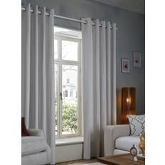 Next Grey Light Cloud Blackout/Thermal Cotton Eyelet Curtains