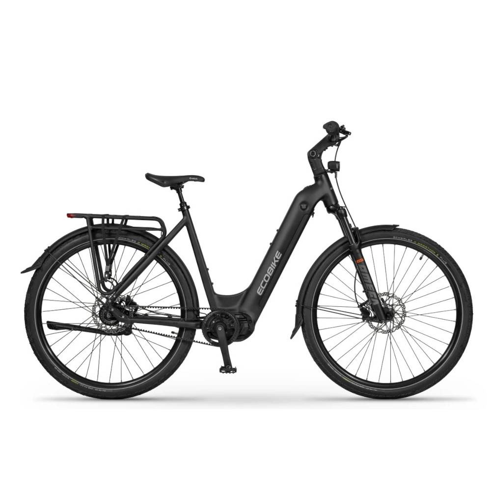 Elcykel Ecobike LX400 Sort med Centermotor Sort 900watt - 25ah 19".