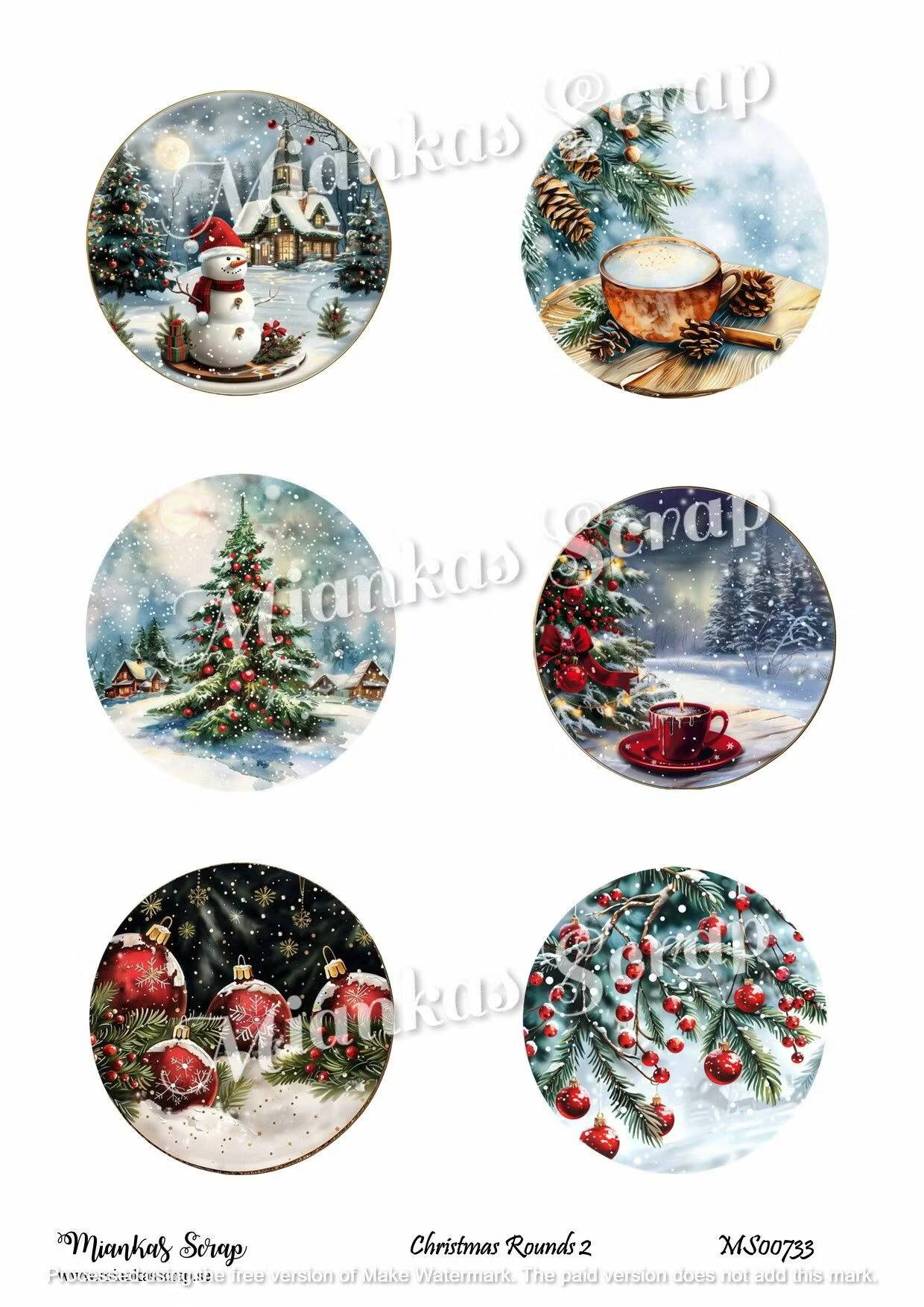 Miankas Scrap klippark - Christmas Rounds 2