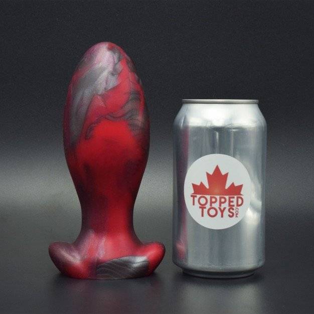 Topped Toys Gape Keeper 75 Forge Red, premium silicone anal plug 16 x 6.1 cm.