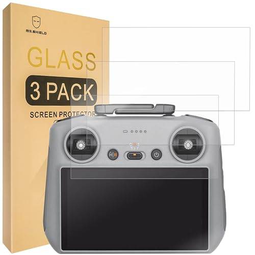 Mr.Shield skärmskydd för DJI RC 2 For DJI Air 3 RC 2 / Mini 4 Pro Remote Controller [härdat glas] [9H hårdhet] [3-pack] Reptålig kristallklart skärmskydd
