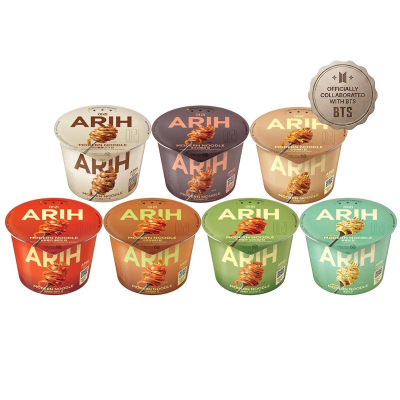 Paldo BTS Nudlar [ARIH] Moderna Nudlar Koreanska Stekta Nudlar i Kopp 125g  (7 Smaker, 23 Alternativ)