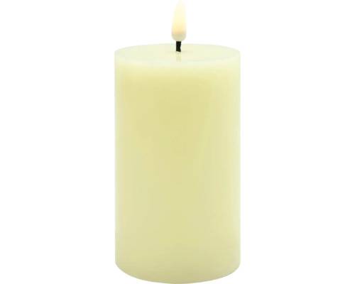 LED-ljus LAFIORA Smooth Ø7,5x15cm 6h timer creme
