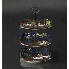 Komplet kageopsats, bestående af Arabia platter, fittings, mv.