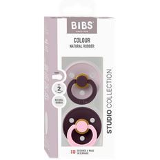Bibs Pacifier Studio Colour Fusion Latex Size 2 Dusky Lilac Plum Mix (2 stk)