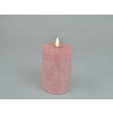LED-bloklys D7,6xH12cm, pink