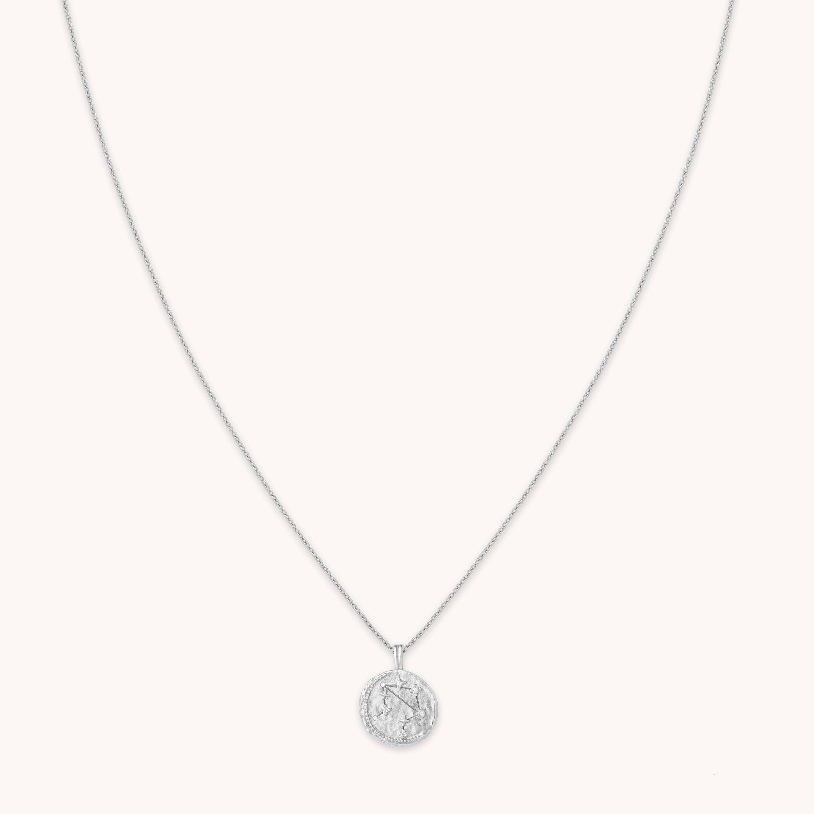 Libra Zodiac Pendant Necklace in Silver | Jewellery by Astrid & Miyu