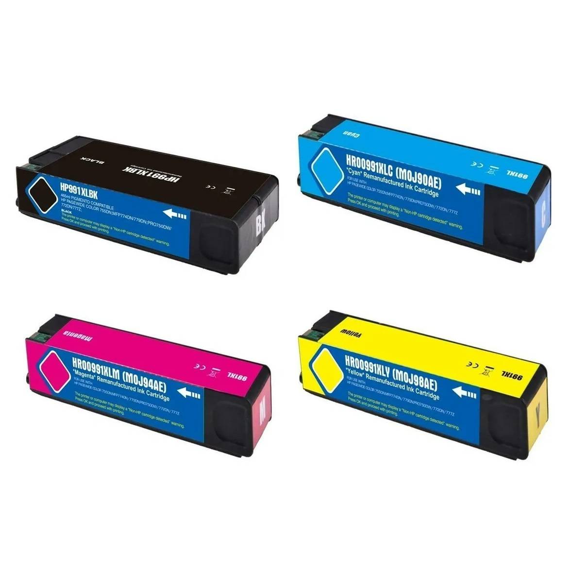 HP 991X BCMY blækpatron 4 stk 68.000 sider kompatibel rabatpakke