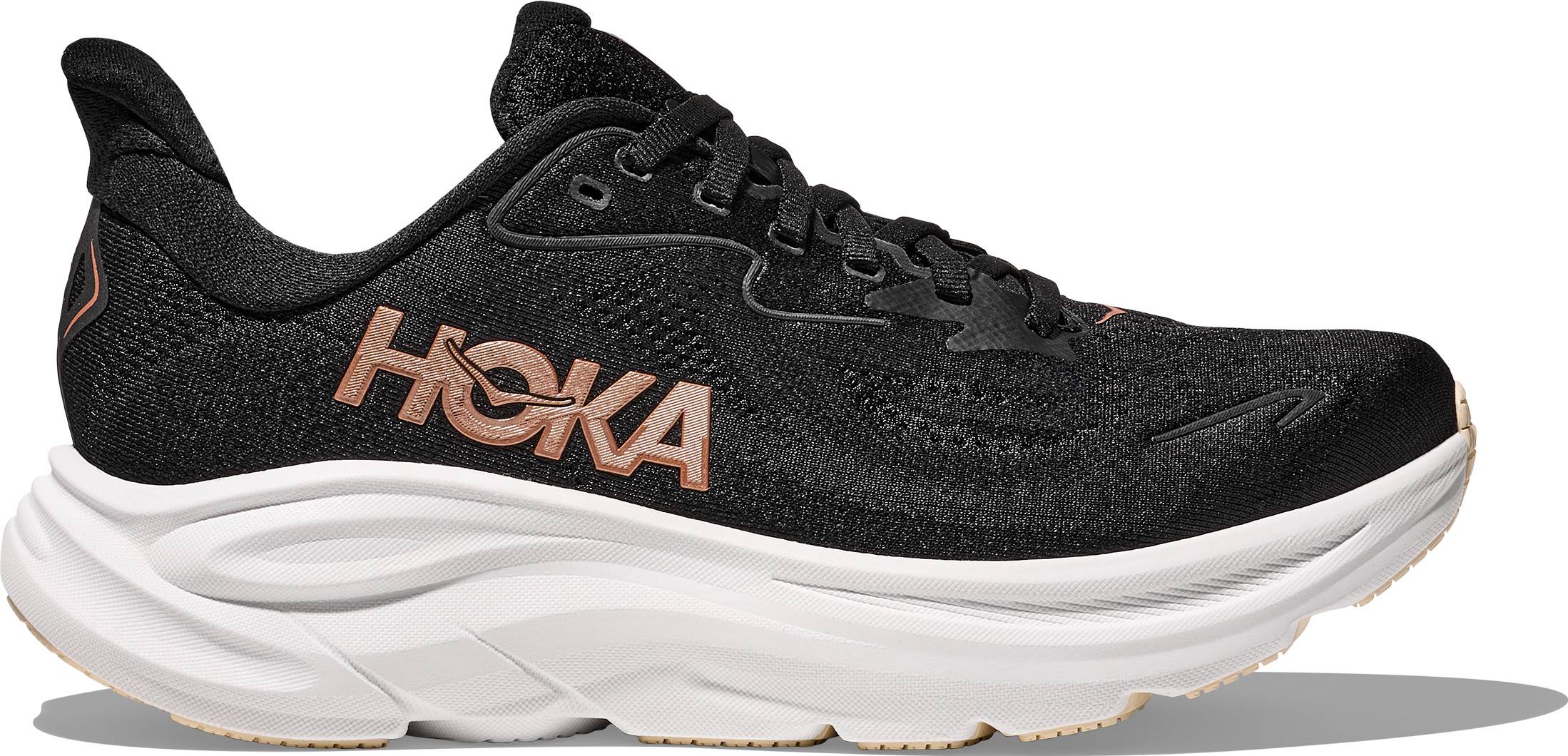 Hoka Women's Clifton 10 Black/Rose Gold, 43 1/3
