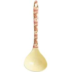 Rice Melamine Soup Spoon - "Alison Flower" - Coral