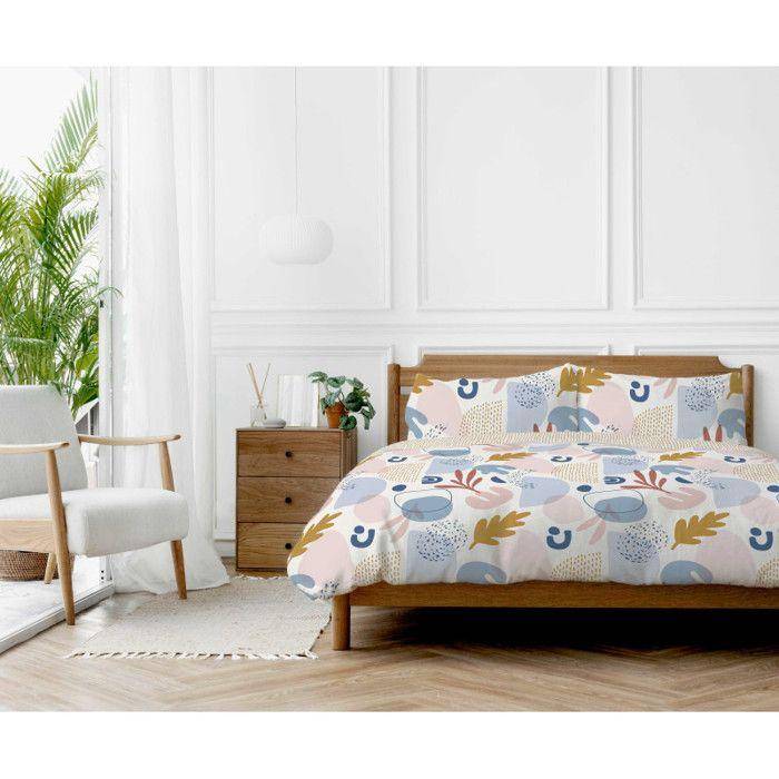 Parure de couette Anisa 100% Coton / 57 Fils/cm² - Parure de couette 240 x 220 cm + 2 Taies d'oreiller 63 x 63 cm