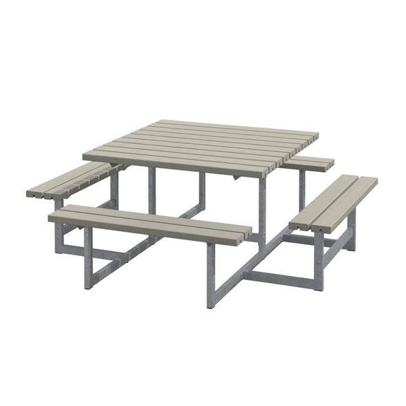 Bord bænkesæt Ela, LxD 2000 x 2000 mm, gråbrun