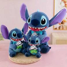 Disney Shark Stitch plyschdocka, tecknad gosedjursdocka med haj, födelsedagspresent till barn - Blå (28cm,35cm)