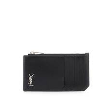 SAINT LAURENT monogram fragments small card holder