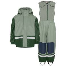 Didriksons Regntøj m. Fleece - PU - Boardman - Light Moss - Didriksons - 110 - Regntøj