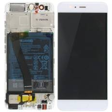 Huawei P9 Original Skärm LCD Display Glas med Batteri - Silver