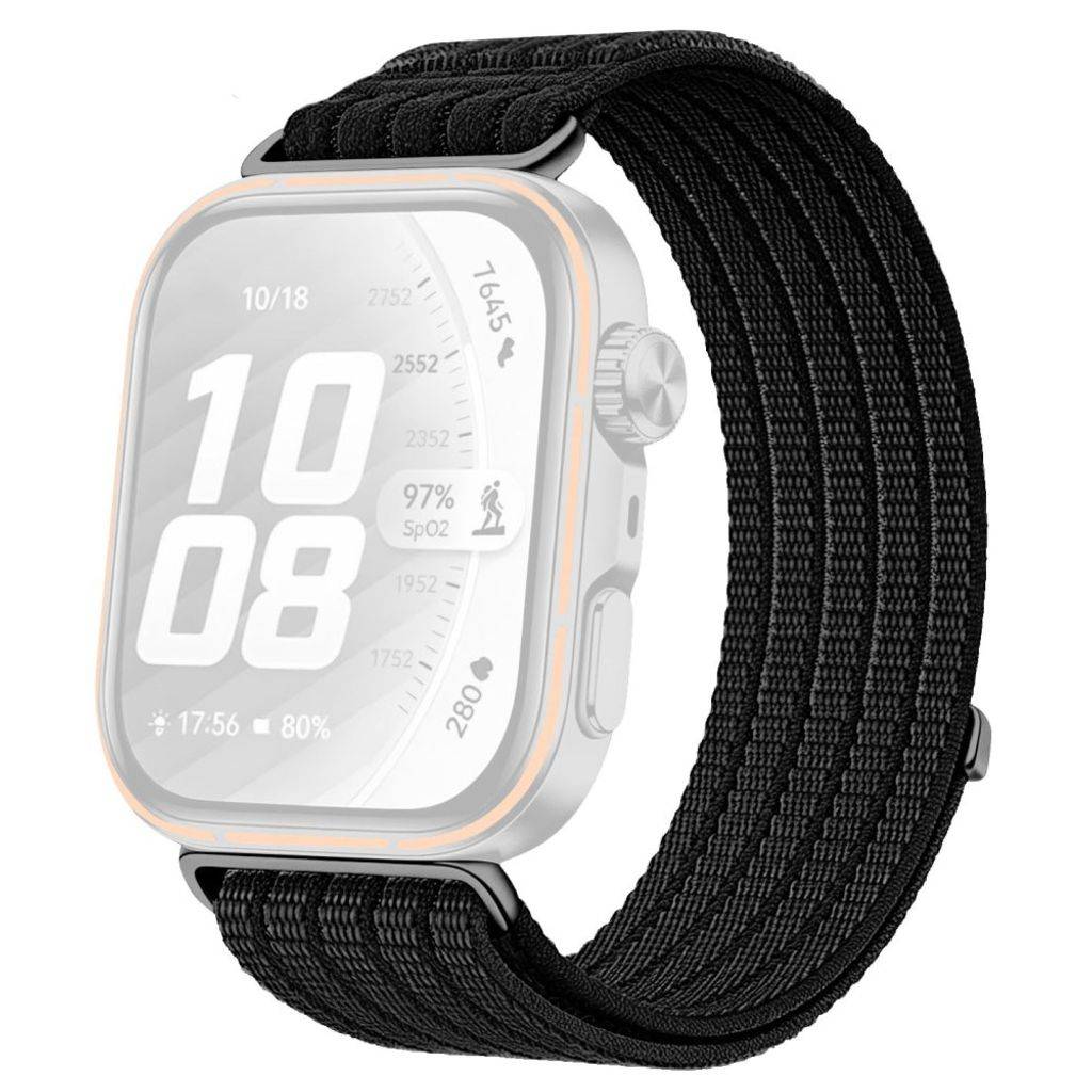 Huawei Watch Fit 5/5 Pro/4/4 Pro/3 Urrem i nylon - Sort