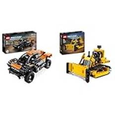 LEGO Technic NEOM McLaren Extreme E racerbil Byggsats med Leksaksbil, från 7 år 42166 & LEGO Technic Tung bulldozer Byggset med byggfordon, Byggleksak för Pojkar och Flickor från 7 år 42163