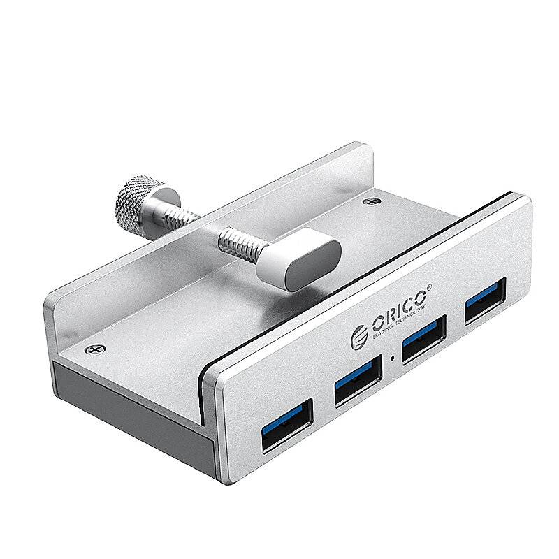 ORICO MH4PU-P 4 i 1 USB 3.0 Hub Dockningsstation USB-adapter med strömförsörjning 5Gbps snabb dataöverföring för bärbara