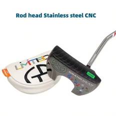 GIGA Classic golfputter i rostfritt stål i rörmokarstil, CNC-fräst klubbhuvud, dubbelböjt skaft, mjukt grepp med halkfri prestanda - Grön (En-Storlek)