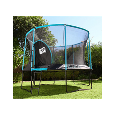 Genius trampolin med sikkerhedsnet Ø426 cm - Sort/Blå