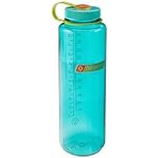 Nalgene Sustain Tritan BPA-fri vattenflaska tillverkad med material som härrör från 50% plastavfall, 1 360 ml, bred öppning, Cerulean