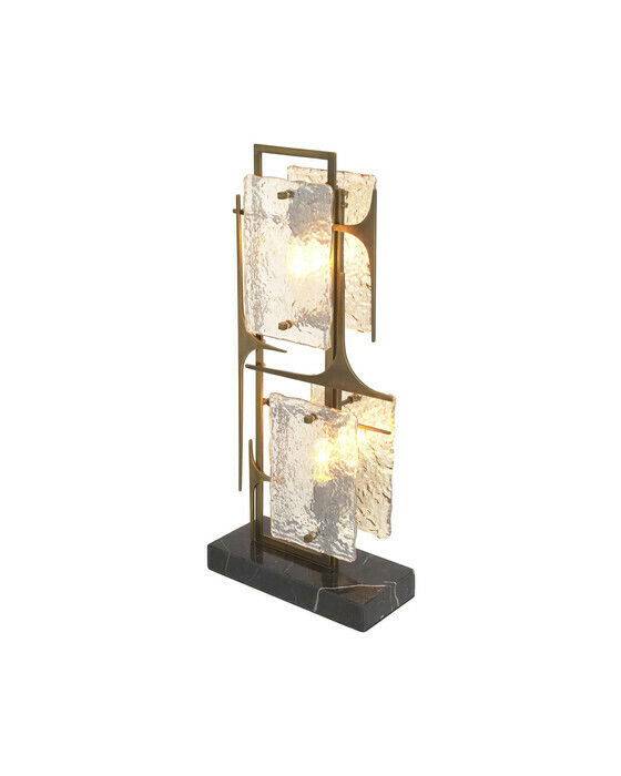 Eichholtz Zeno bordslampa antik mässing - Guld (L: 32,5 x B: 15 x H: 72 cm)