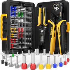 DxCRIMP Crimptång - Krymptång ändhylsor Set - Självinställande Crimptång med 24 stilar ändhylsor För 0,25-10mm² ändhylsor crimp Tång - Elektrisk Crimptång - Krimptänger - Kabelskor Presstång
