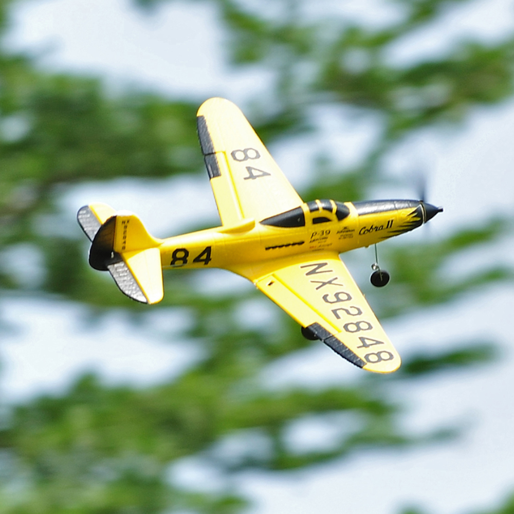 TOPP RC HOBBY 402mm Mini P39 2.4G 4CH 6-axlig gyro Enkel knapp akrobatik U-sväng EPP-skalad krigssäker RC Flygplan RTF f