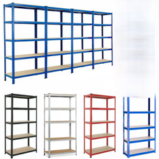 Thicken 5 Tier Garage Shelving Unit Storage Shelves Boltless Shelf Racking HeavyDuty Adjustable For