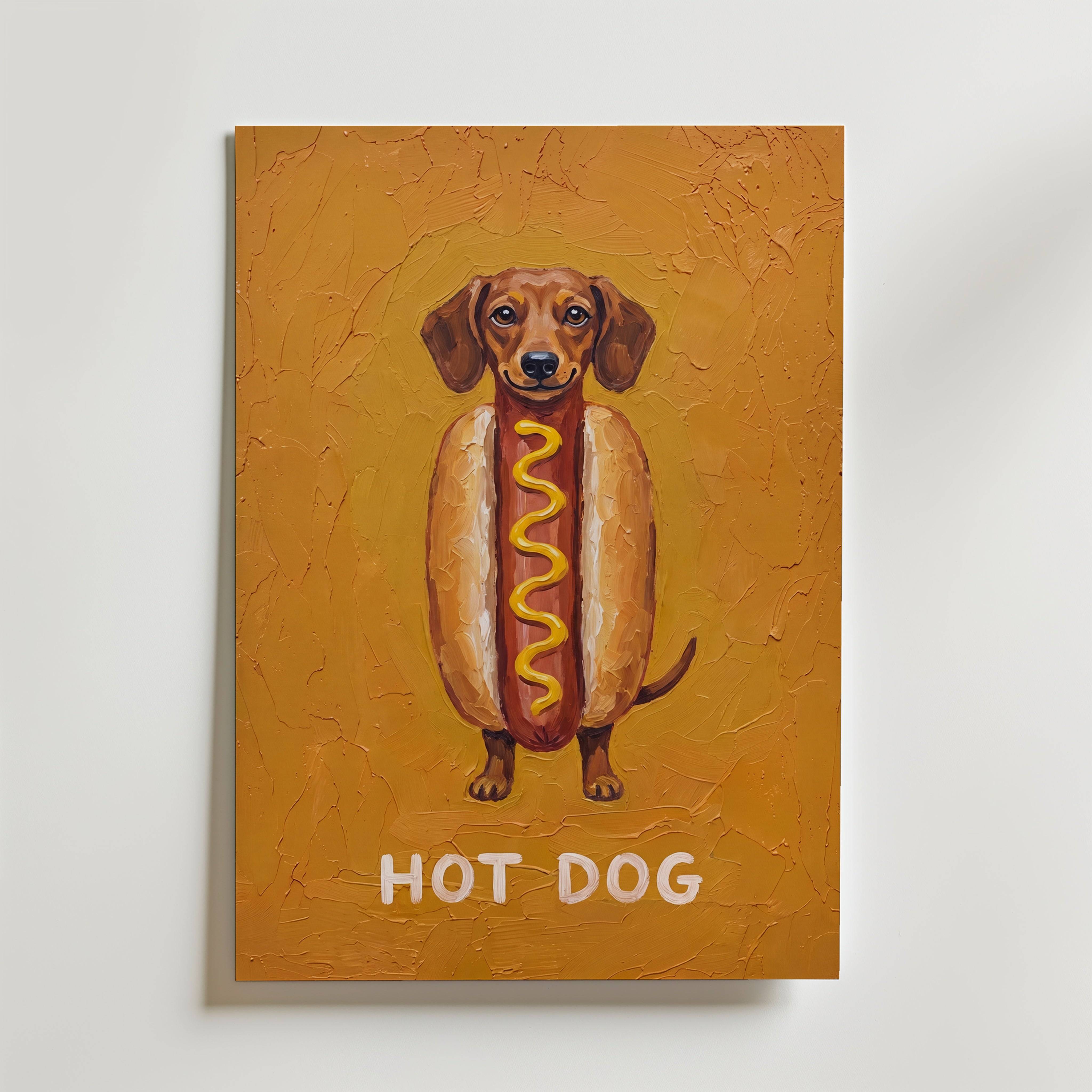 Hot Dog Poster - Fine Art Poster 100x140 cm Utan passepartout