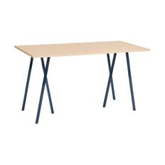 HAY Loop Stand incl. support barbord 87,5x180 cm Deep blue-clear lacq. oak - Blå