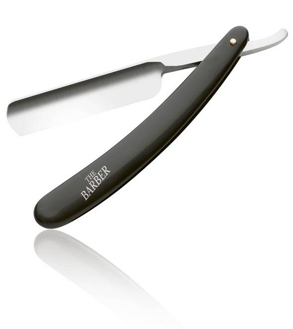 The Barber Classic Inox Edge Barberkniv - Sort