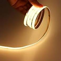 JOYLIT 6M COB LED Remsa 24V 3000K Varmvit Inomhus CRI 90+ 320LEDs/M Punktfri Enhetlig Ljusstyrke Dimmbar LED Strip för Köksskåp, Bänk, Hylla, Trappa (Endast LED-remsa)
