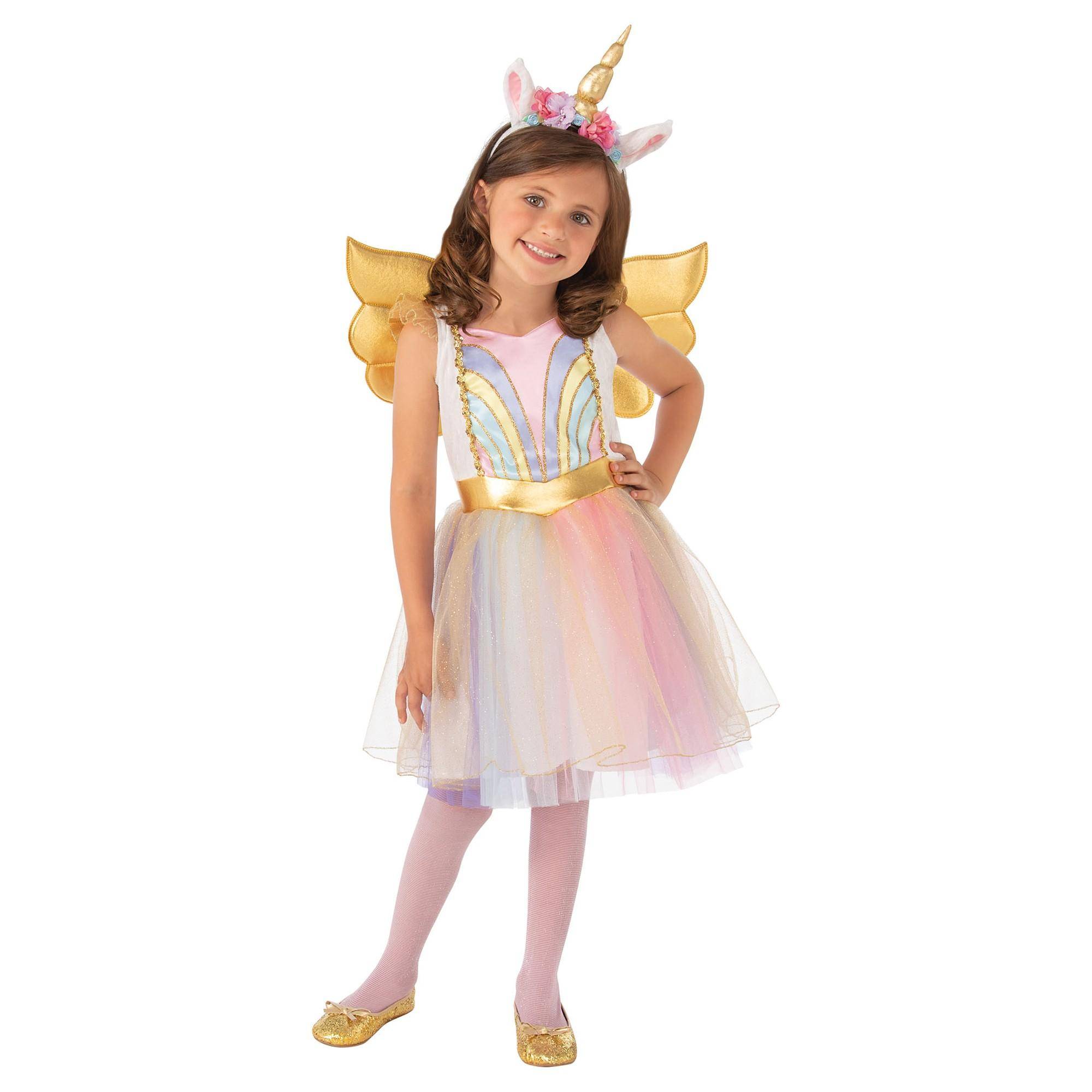 Bristol Novelty Girls Sparkling Unicorn Costume 5-6 Years