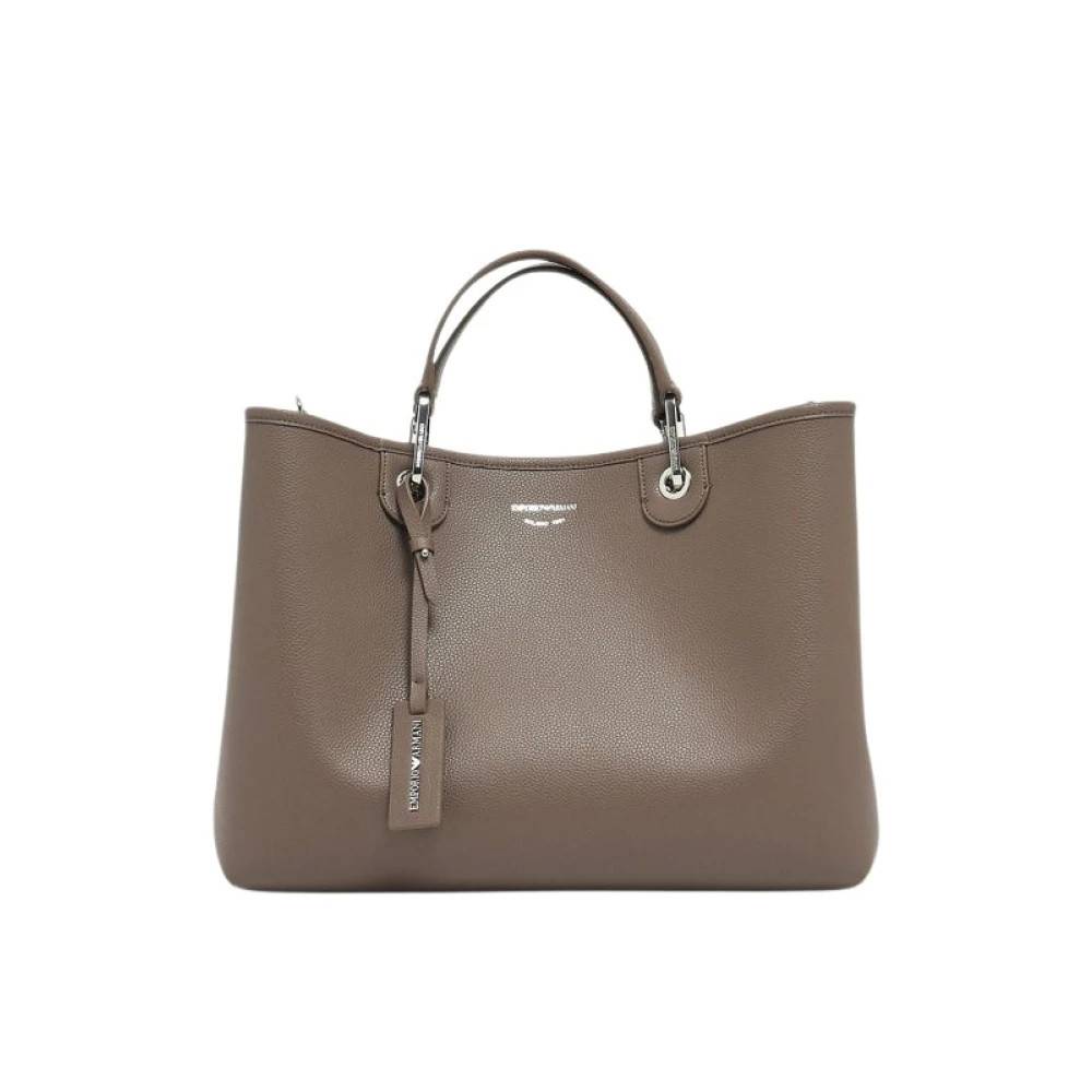 Emporio Armani MyEA Mellem Shopper Taske - Tasker - Dame - Brun - ONE SIZE - Læder