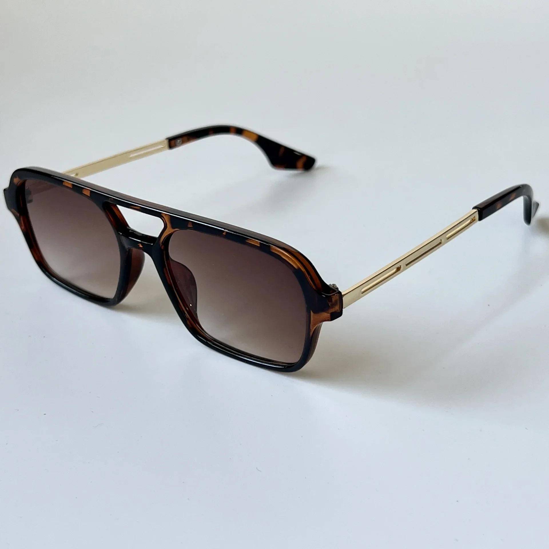 Retro Square Sunglasses UV400 Protection New Trend Korean Style Travel Outdoor Pilot Box Designer Sun Glasses