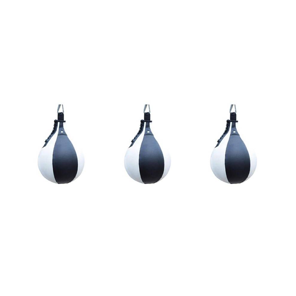 3X Boxing Speed Pear Shape PU Speed Bag Boxing Punching Bag Swivel Speedball Exercise Fitness Training