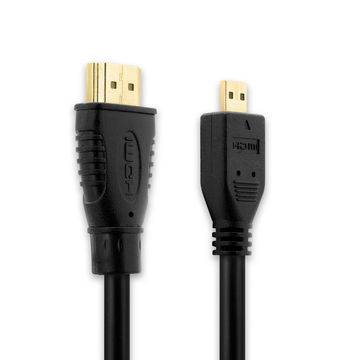 Micro HDMI Type D kabel för Samsung NX1 / NX3300 / NX500 TV, DVD, Blu-Ray, Kamera, Skärm - 3m Micro HDMI Type D till HDMI Standard (Type A)
